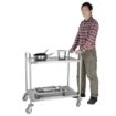 Picture of Vogue Stainless Steel 2 Tier Clearing Trolley Large