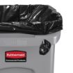 Picture of Rubbermaid Slim Jim Bin with Venting Channels Grey 87Ltr