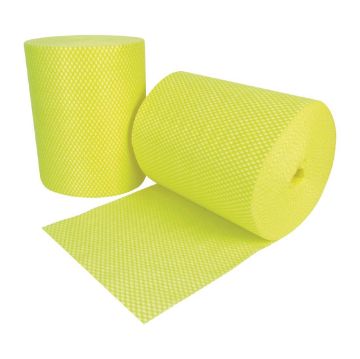 Picture of EcoTech Envirolite Super Antibacterial Cleaning Cloths Yellow (Roll of 2 x 500)