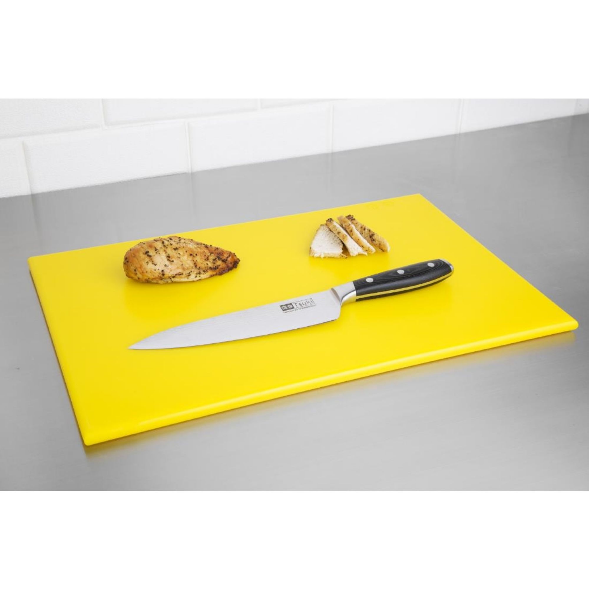 Picture of Hygiplas High Density Antibacterial Yellow Chopping Board 455x305x12mm