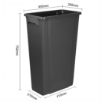 Picture of Jantex Slim Bin Black 80Ltr