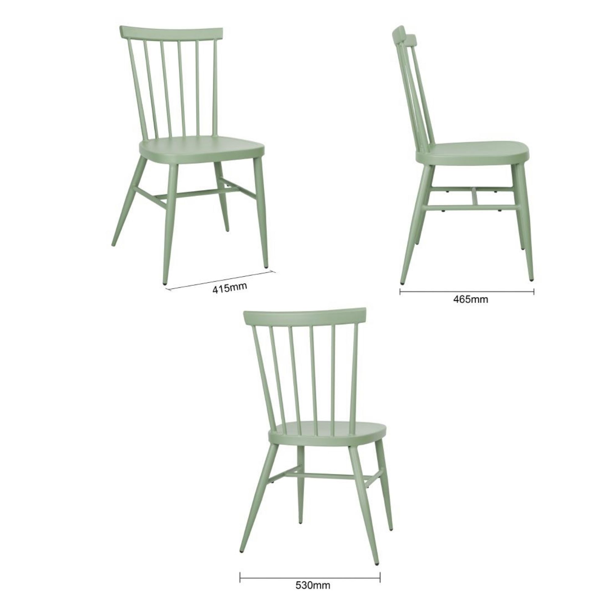 Picture of Bolero Windsor Aluminium Green Chairs (Pack of 4)