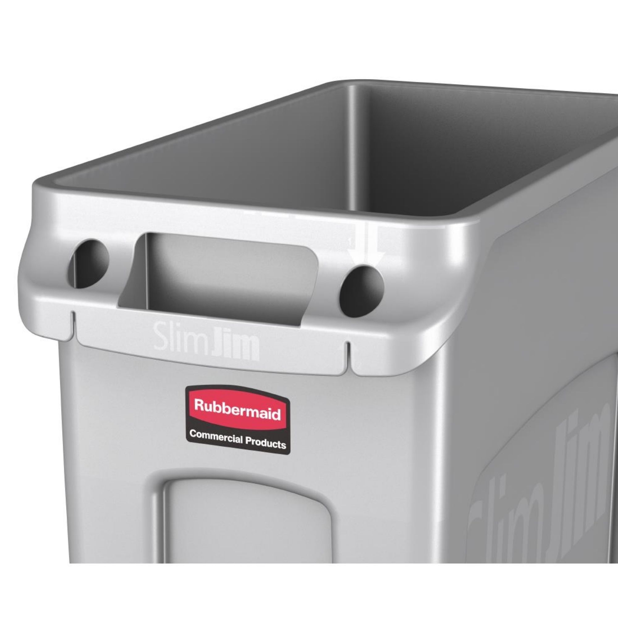 Picture of Rubbermaid Slim Jim Container with Venting Channels Grey 60Ltr