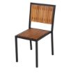 Picture of Bolero Steel & Acacia Side Chairs (Pack of 4)