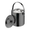 Picture of Olympia Double Walled Ice Bucket with Lid 1Ltr Gunmetal - DR742