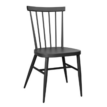 Picture of Bolero Windsor Aluminium Black Chairs (Pack of 4)