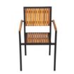 Picture of Bolero Steel & Acacia Armchair (Pack of 4)