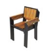 Picture of Bolero Steel & Acacia Armchair (Pack of 4)