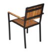 Picture of Bolero Steel & Acacia Armchair (Pack of 4)