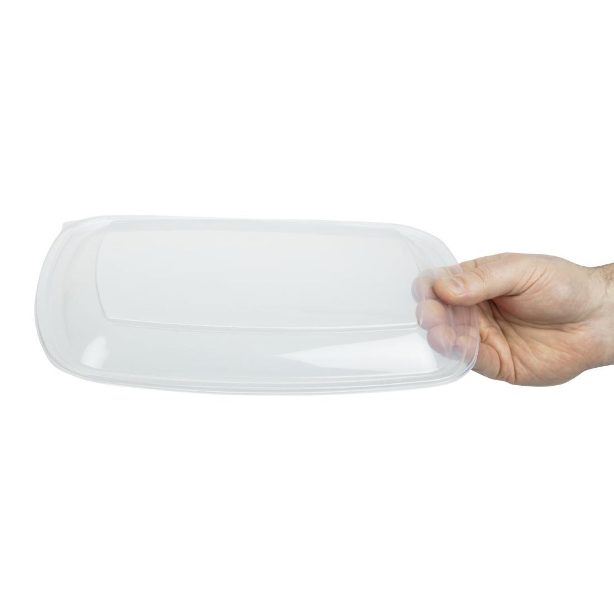 Picture of Fastpac Large Rectangular Food Container Lids 1350ml / 48oz (Pack of 150)