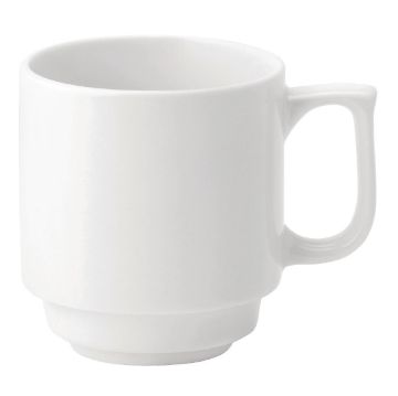 Picture of Utopia Pure White Stacking Mugs 280ml (Pack of 36)