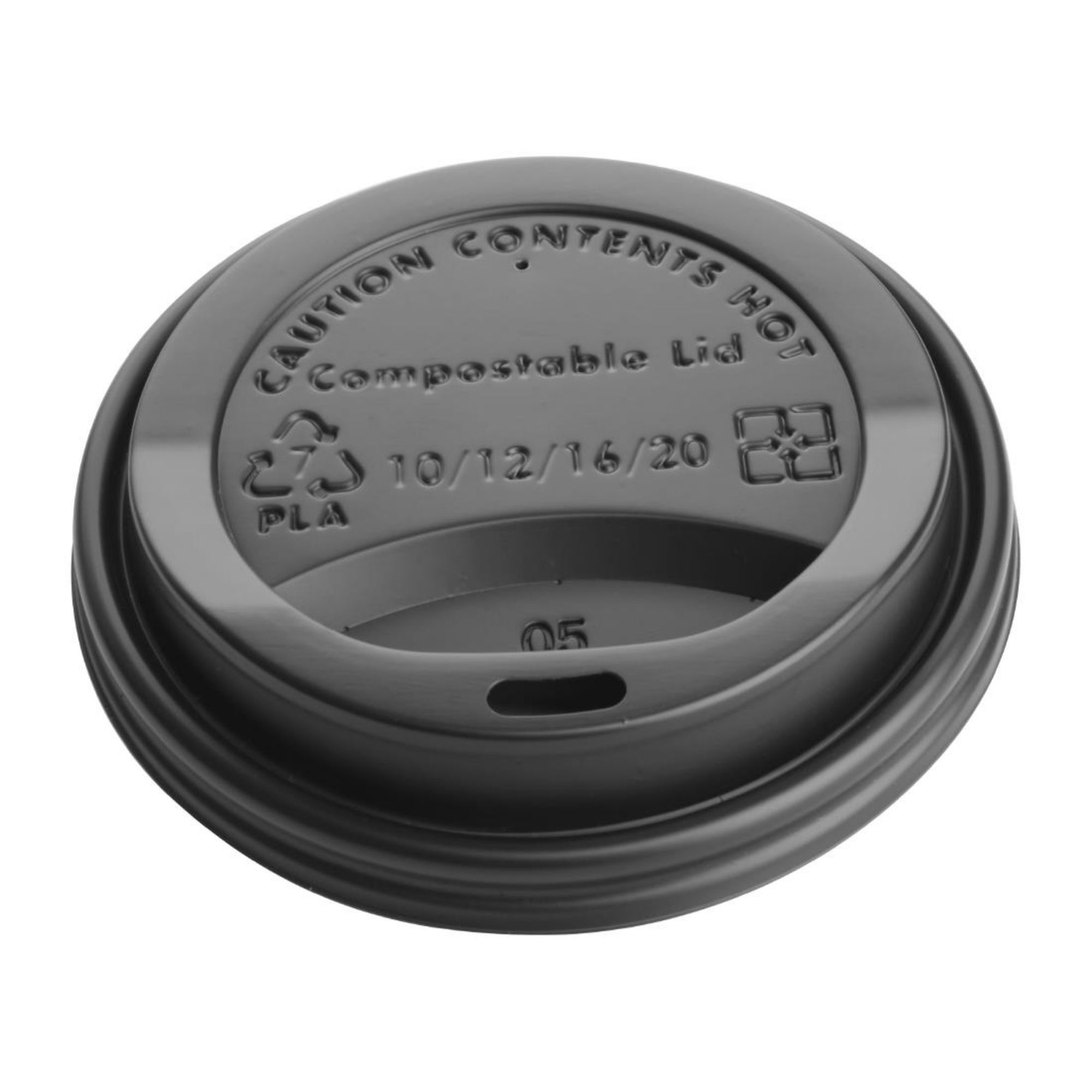 Picture of Fiesta Compostable Coffee Cup Lids 340ml / 12oz (Pack of 50)