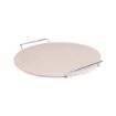 Picture of Round Pizza Stone with Metal Serving Rack 15in