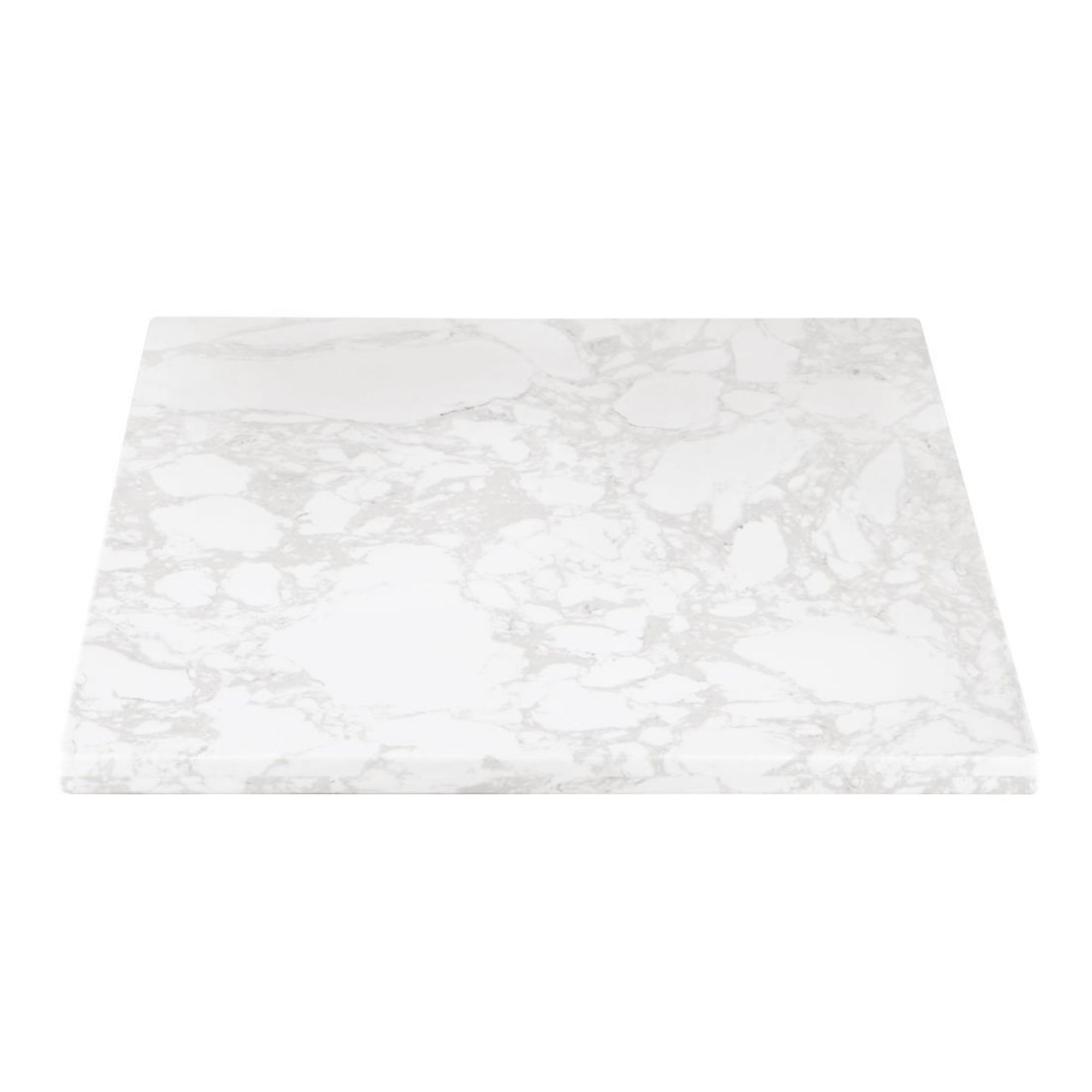 Picture of Bolero Square Marble Effect Tabletop White 600mm