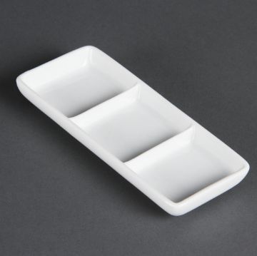 Picture of Olympia Whiteware 3 Section Dishes (Pack of 12)