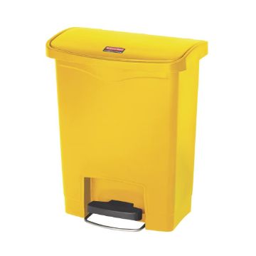 Picture of Rubbermaid Slim Jim Front Step-On Pedal Bin 30Ltr - Yellow