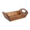 Picture of Acacia Wood Bread Basket with Handles