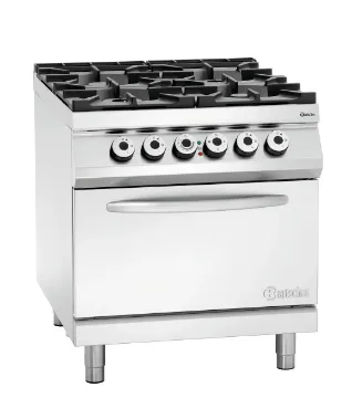 Picture of Bartscher Gas stove, 4 burners,el. oven,2/1GN