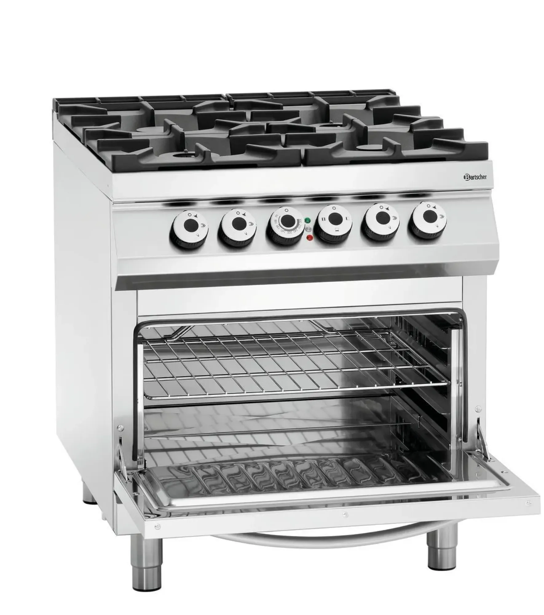 Picture of Bartscher Gas stove, 4 burners,el. oven,2/1GN