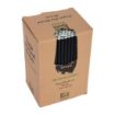 Picture of Fiesta Compostable Paper Cocktail Stirrer Straws Black (Pack of 250)