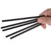 Picture of Fiesta Compostable Paper Cocktail Stirrer Straws Black (Pack of 250)