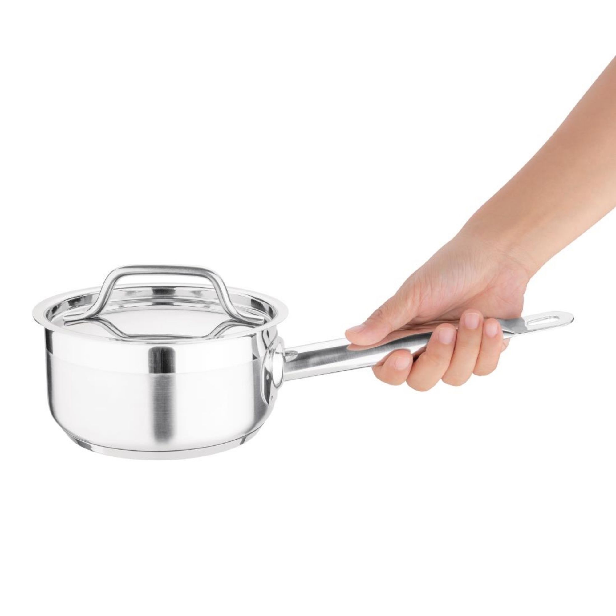 Picture of Nisbets Essentials Stainless Steel Saucepan With Lid 16cm