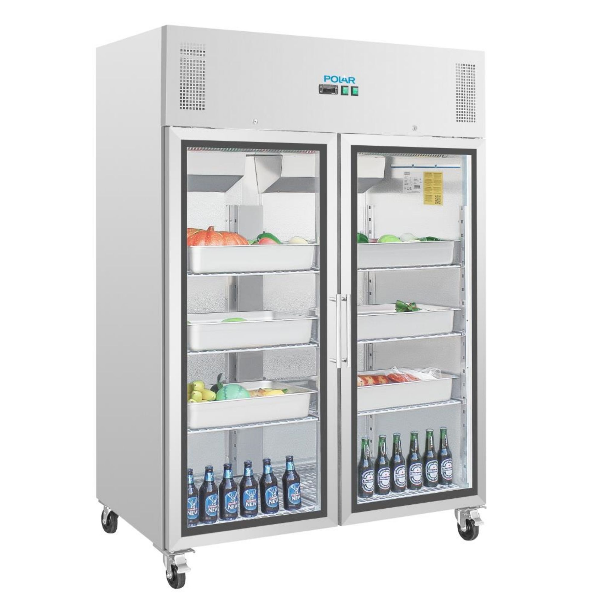 Picture of Polar G-Series Upright Double Door Gastro Display Fridge 1200Ltr