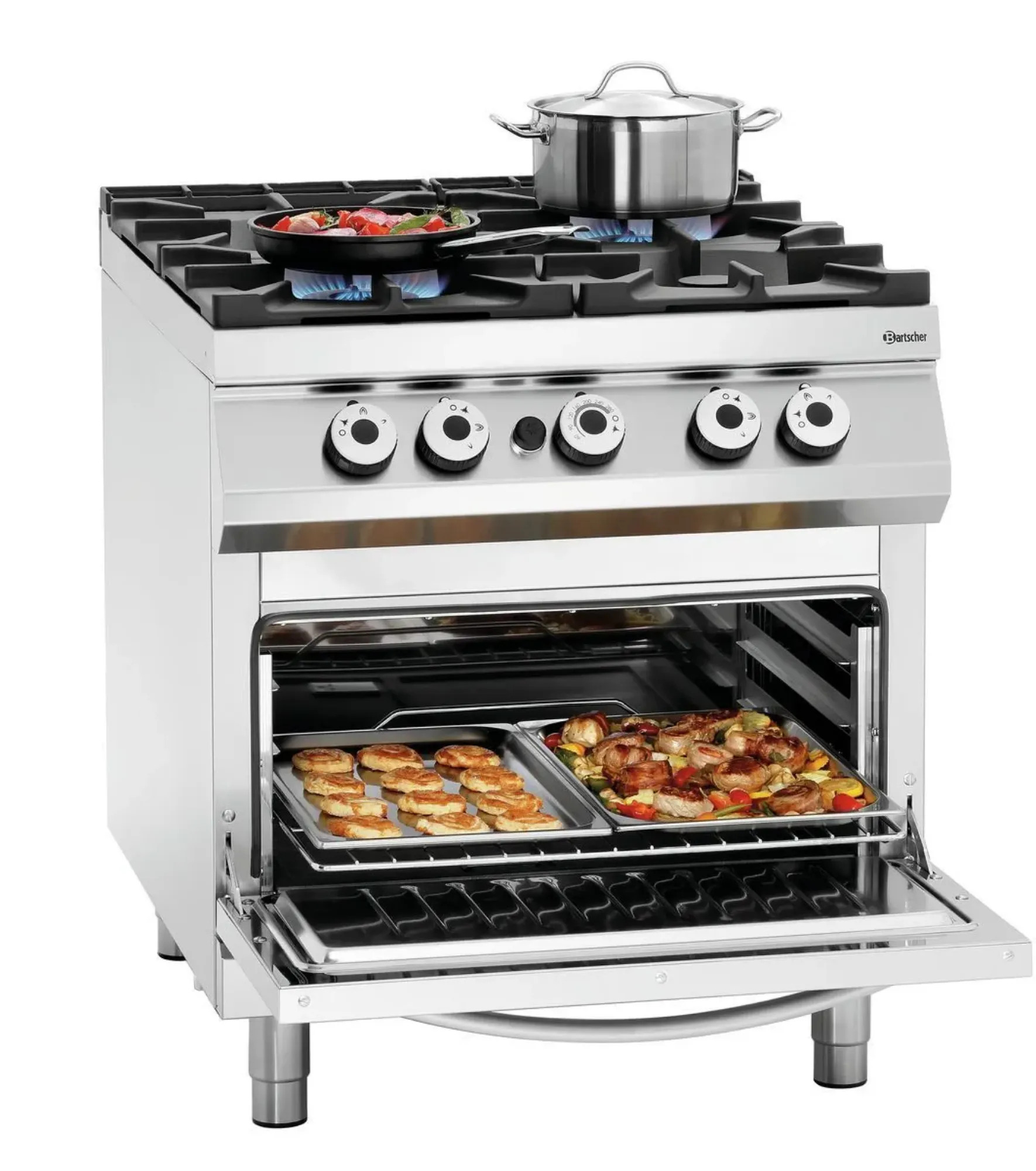 Picture of Bartscher Gas stove 900, W900, 4BR, gsO