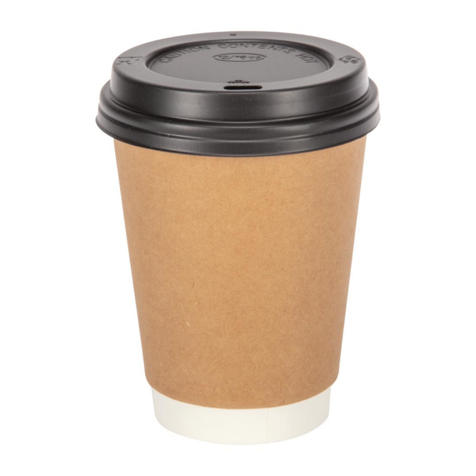 Picture of Fiesta Recyclable Coffee Cup Lids Black 340ml / 12oz and 455ml / 16oz (50 Pack)