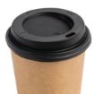 Picture of Fiesta Recyclable Coffee Cup Lids Black 225ml / 8oz (Pack of 50) - CW715