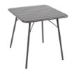 Picture of Bolero Square Slatted Steel Table Grey 700mm