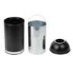 Picture of Bolero Steel Open Lid Bullet Bin Black 40Ltr