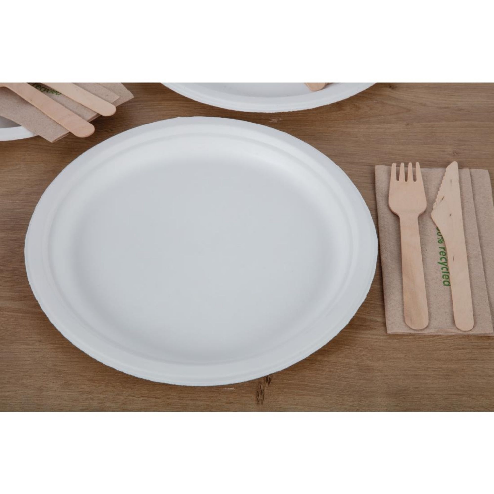 Picture of Fiesta Compostable Bagasse Plates Round 260mm (Pack of 50)