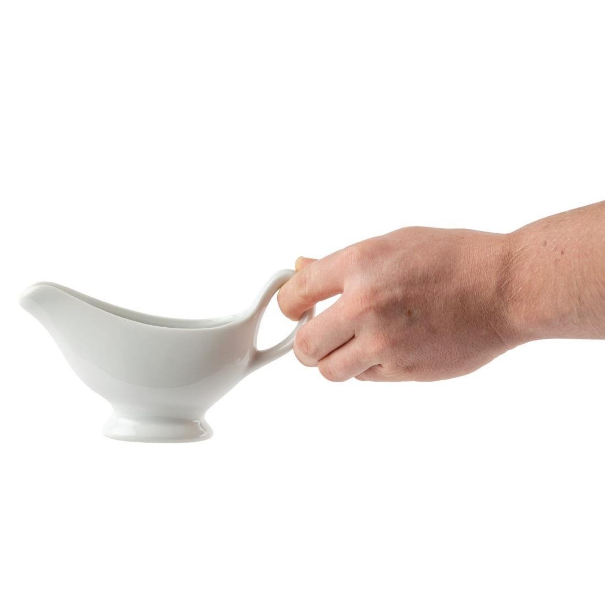 Picture of Olympia Whiteware Gravy Boats 180ml (Pack of 6)