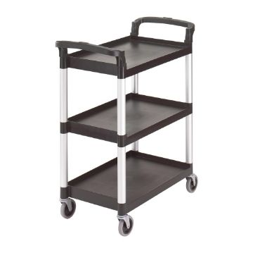 Picture of Cambro Three Shelf Utility Cart Black
