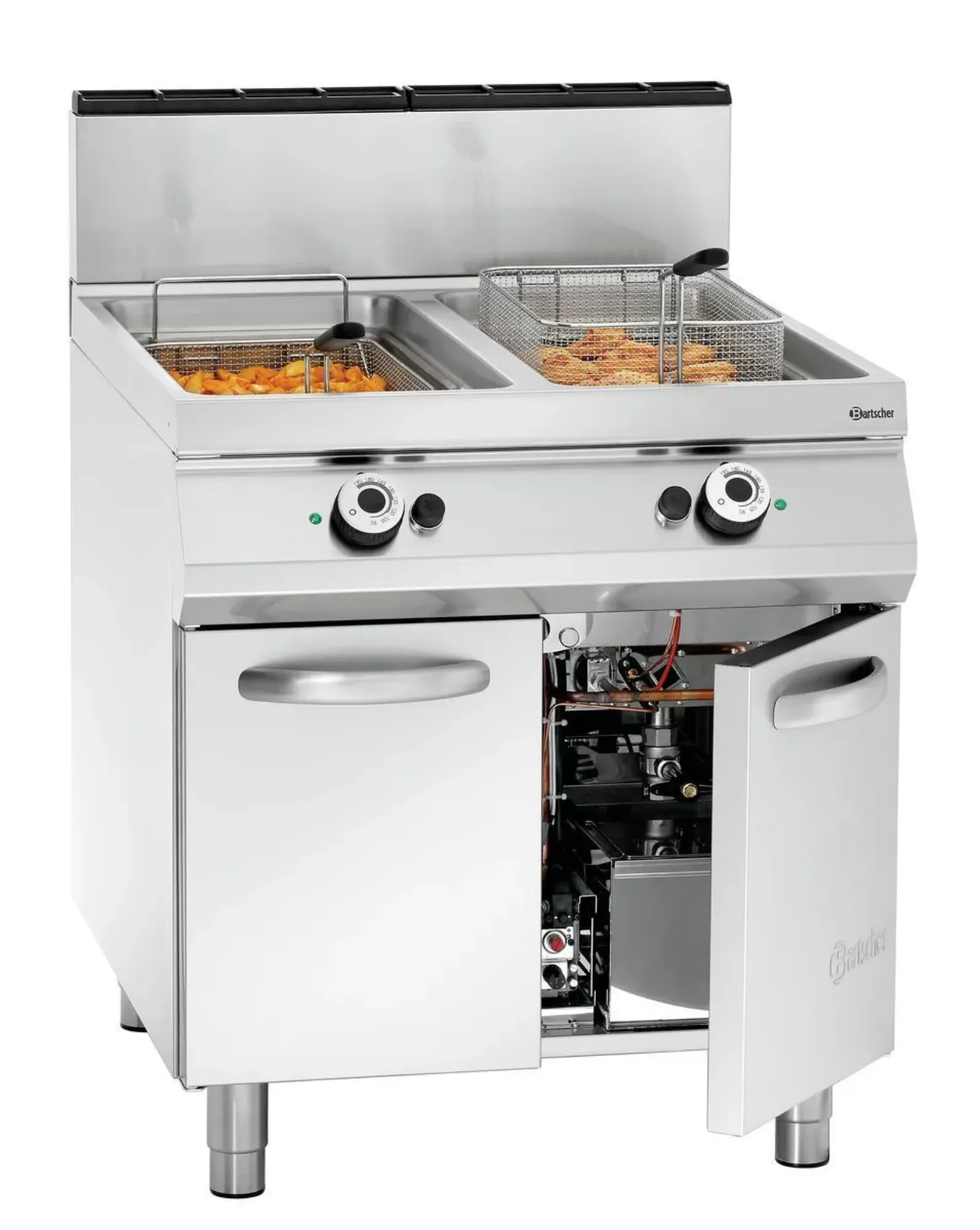 Picture of Bartscher Gas standing deep fat fryer, 2 basins