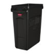 Picture of Rubbermaid Slim Jim Bin with Venting Channels Black 60Ltr