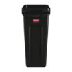 Picture of Rubbermaid Slim Jim Bin with Venting Channels Black 60Ltr