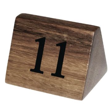 Picture of Olympia Acacia Table Number Signs Numbers 11-20