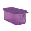 Picture of Araven Allergen Polypropylene 1/3 Gastronorm Food Container Purple 6Ltr