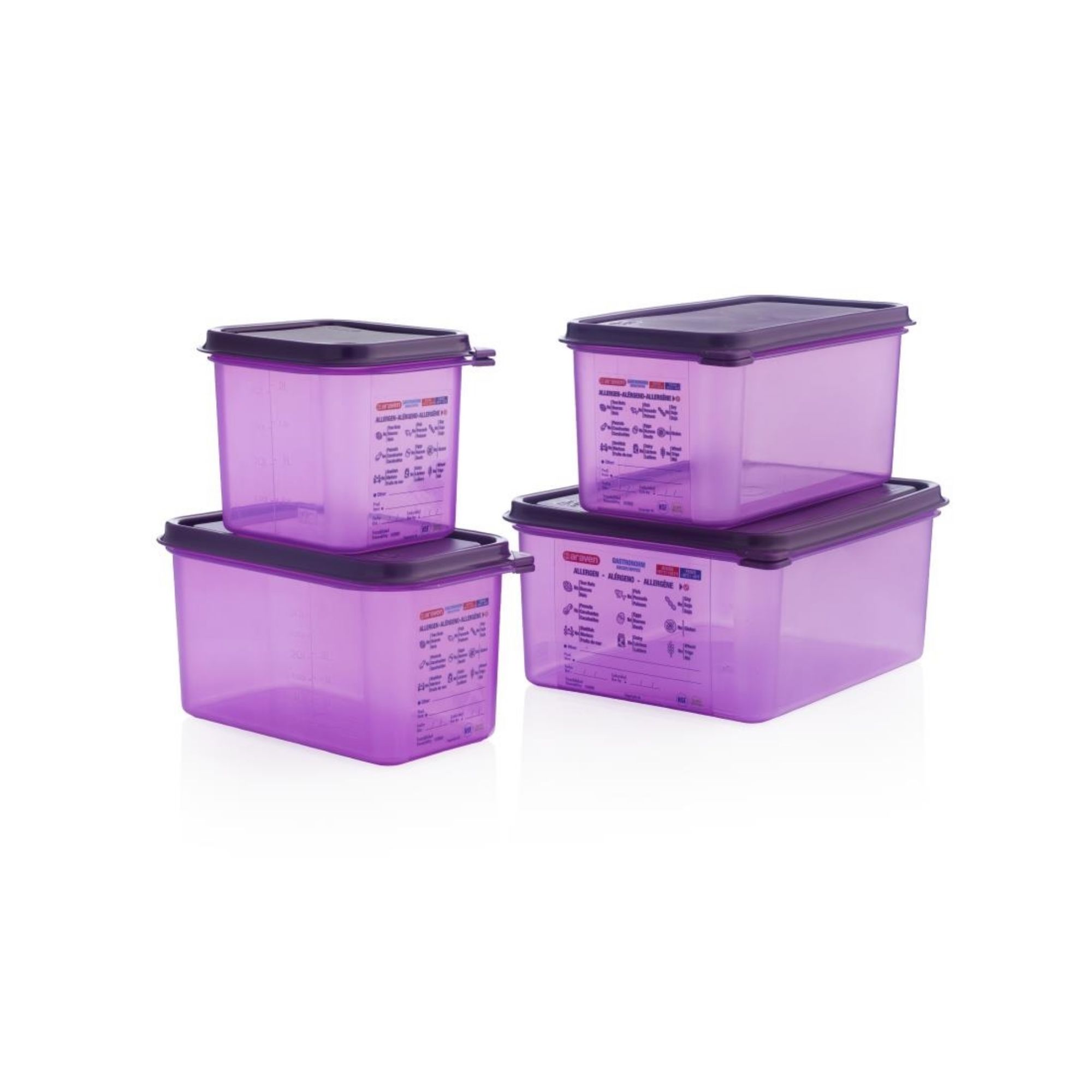 Picture of Araven Allergen Polypropylene 1/6 Gastronorm Food Container Purple 2.6L