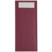 Picture of Europochette Burgundy Cutlery Pouch with White Napkin (Pack of 500)