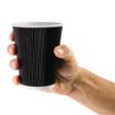 Picture of Fiesta Recyclable Coffee Cups Ripple Wall Black 340ml / 12oz (Pack of 500)
