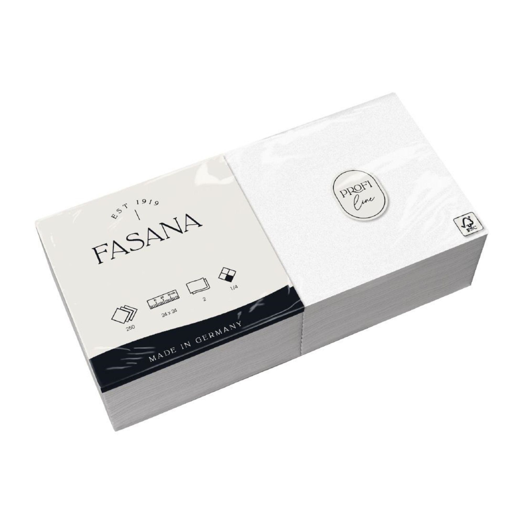 Picture of Fasana Cocktail Napkin White 24x24cm 2ply 1/4 Fold (Pack of 1500)