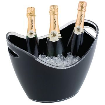 Picture of APS Black Acrylic Wine And Champagne Bucket Large