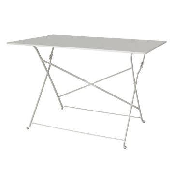 Picture of Bolero Pavement Style Folding Table Grey 1100mm x 700mm