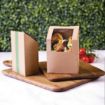 Picture of Vegware Compostable Kraft Tortilla Wrap Boxes With PLA Window (Pack of 500)