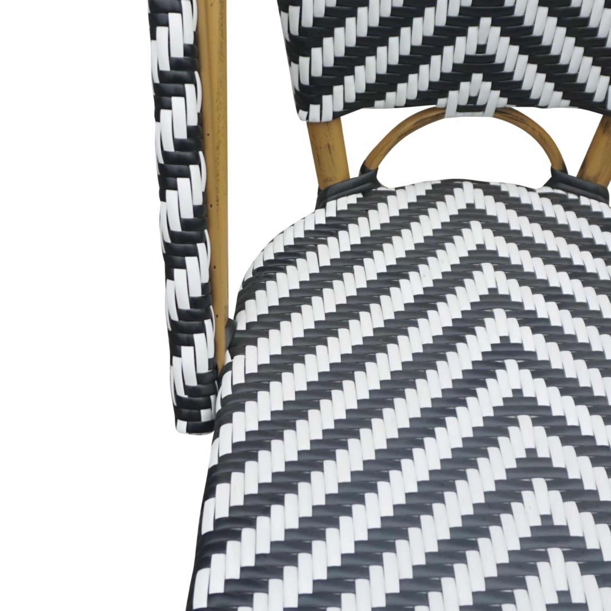 Picture of Bolero Parisian Style Rattan Side Chair Black (Pack of 2)