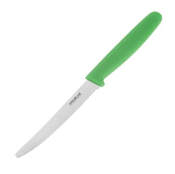 Picture of Hygiplas Serrated Tomato Knife Green 10.5cm