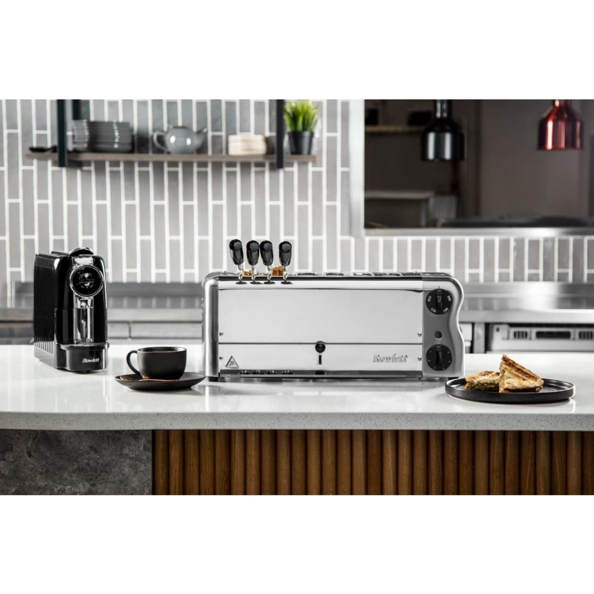 Picture of Rowlett Esprit 6 Slot Toaster Chrome w/2x Additional Elements & Sandwich Cage